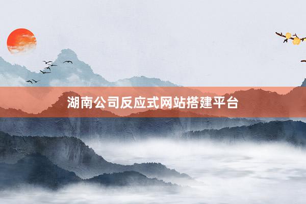 湖南公司反应式网站搭建平台